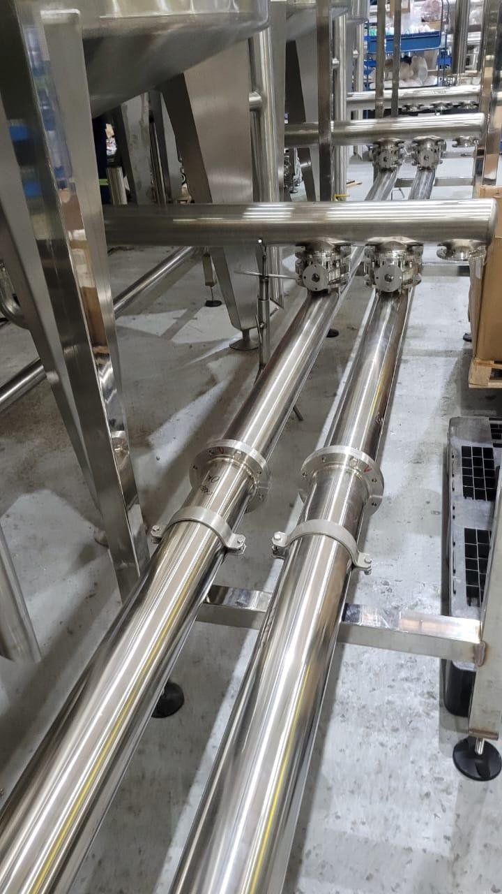 Tubulações sanitárias em aço inox